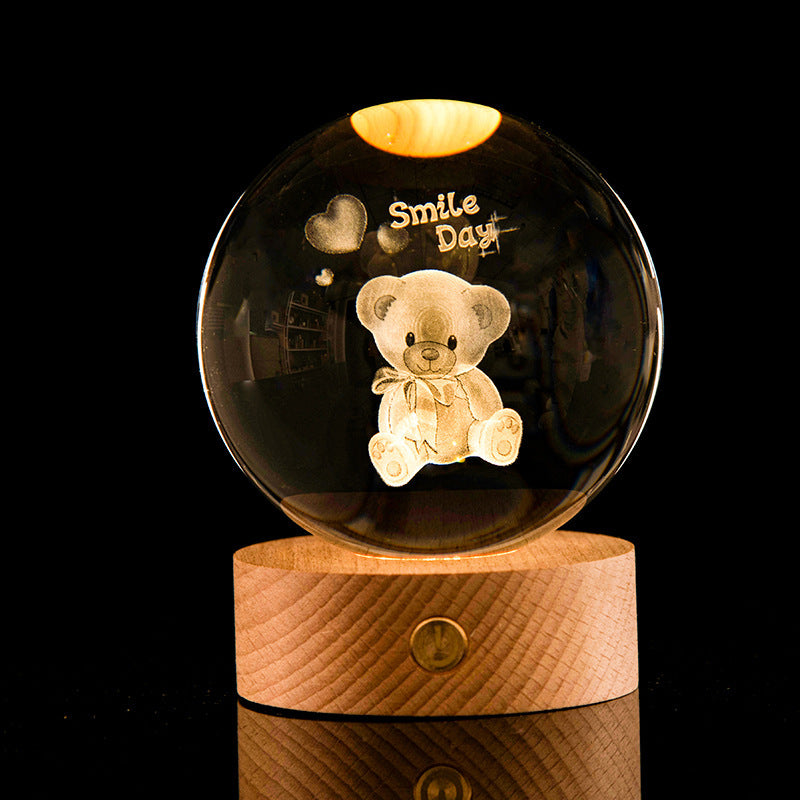 Galaxy Crystal Ball™ – 3D Laser-Carved LED Lamp (Color-Changing Decoration)