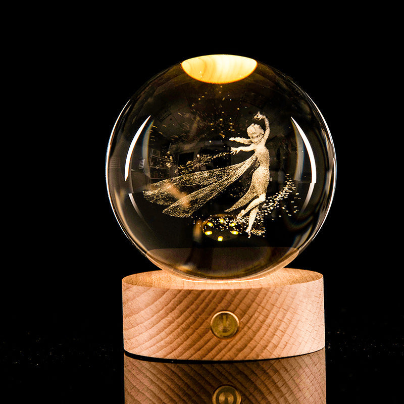 Galaxy Crystal Ball™ – 3D Laser-Carved LED Lamp (Color-Changing Decoration)