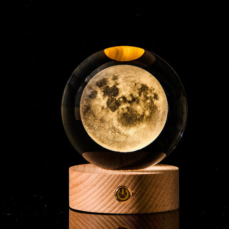 Galaxy Crystal Ball™ – 3D Laser-Carved LED Lamp (Color-Changing Decoration)