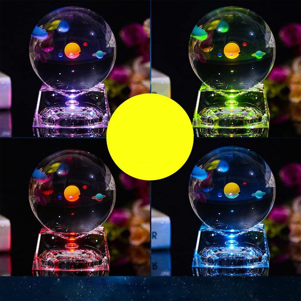 3D Crystal Ball Transparent Glowing Milky Way Ornament
