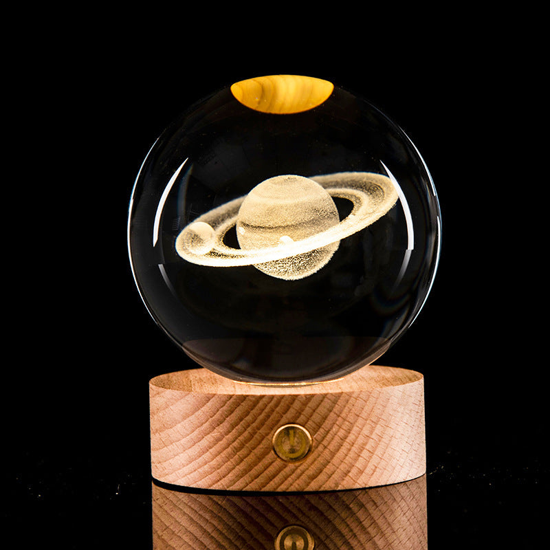 Galaxy Crystal Ball™ – 3D Laser-Carved LED Lamp (Color-Changing Decoration)