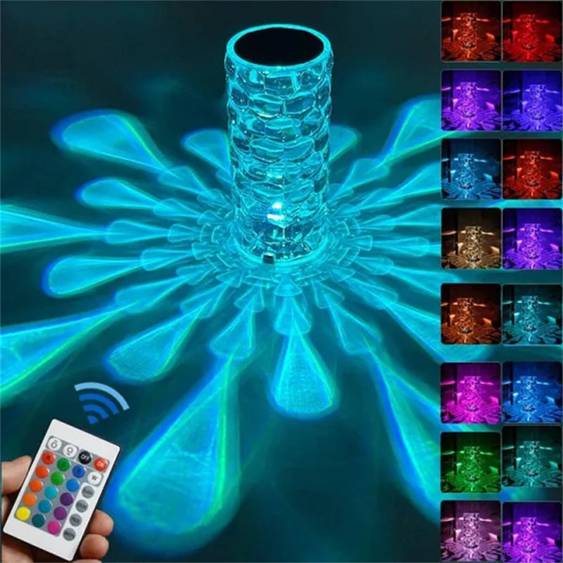 Diamond Spark Lamp™ – Viral Crystal Touch Light with 16 Color Modes