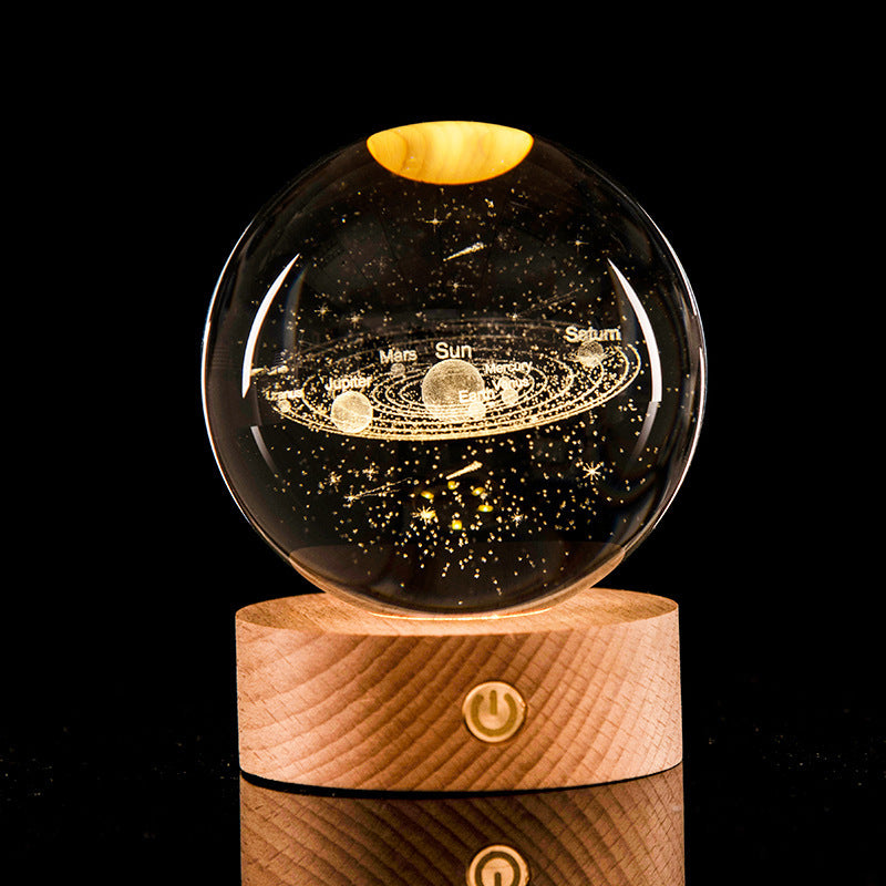 Galaxy Crystal Ball™ – 3D Laser-Carved LED Lamp (Color-Changing Decoration)