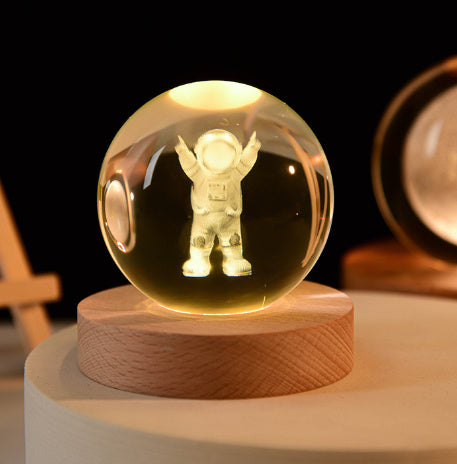 Galaxy Crystal Ball™ – 3D Laser-Carved LED Lamp (Color-Changing Decoration)