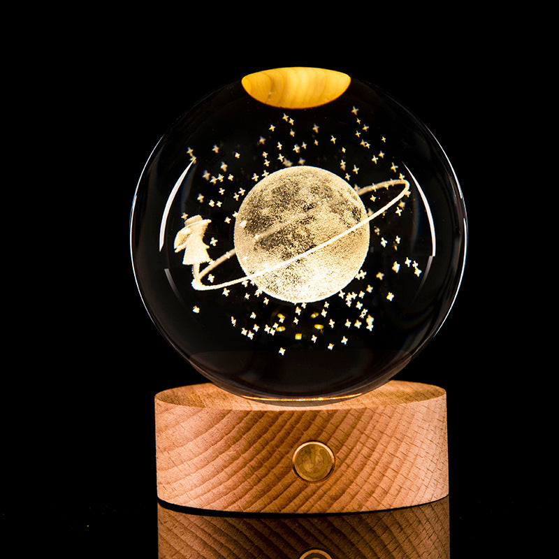 Galaxy Crystal Ball™ – 3D Laser-Carved LED Lamp (Color-Changing Decoration)