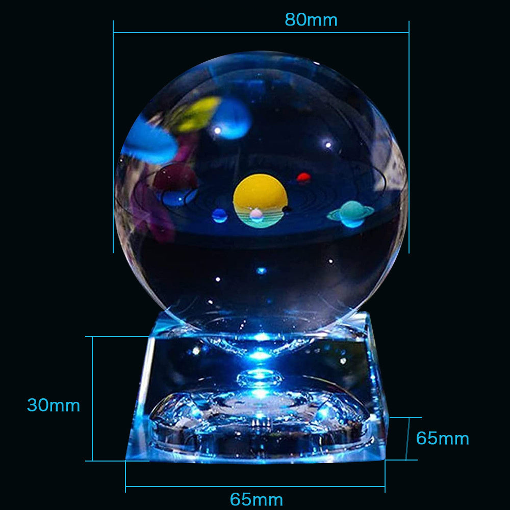 3D Crystal Ball Transparent Glowing Milky Way Ornament