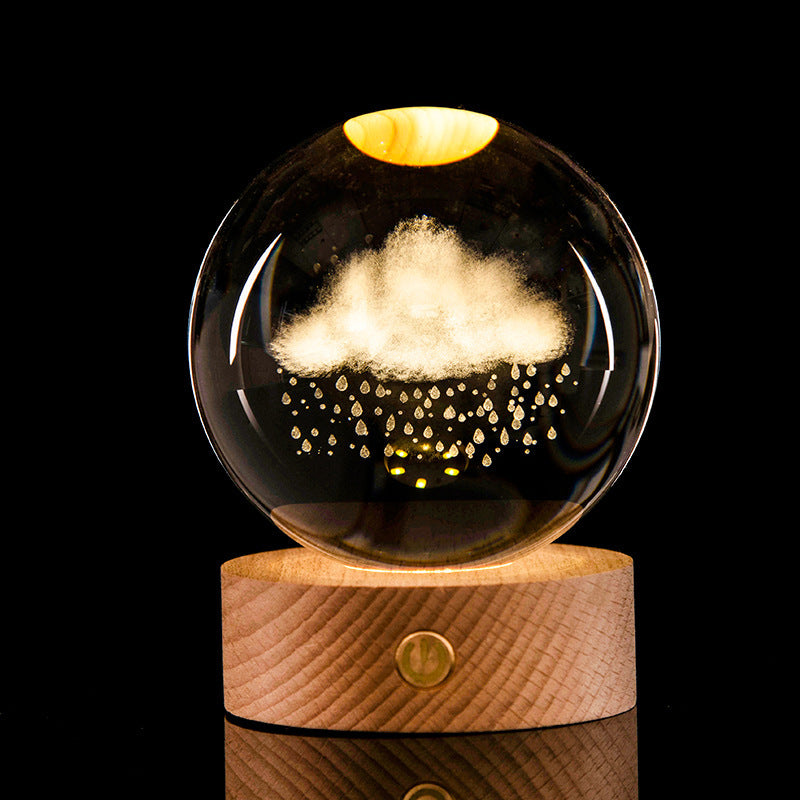 Galaxy Crystal Ball™ – 3D Laser-Carved LED Lamp (Color-Changing Decoration)
