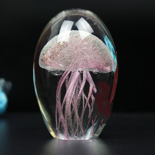 Luminous Glass Crystal Jellyfish Ball Night Light