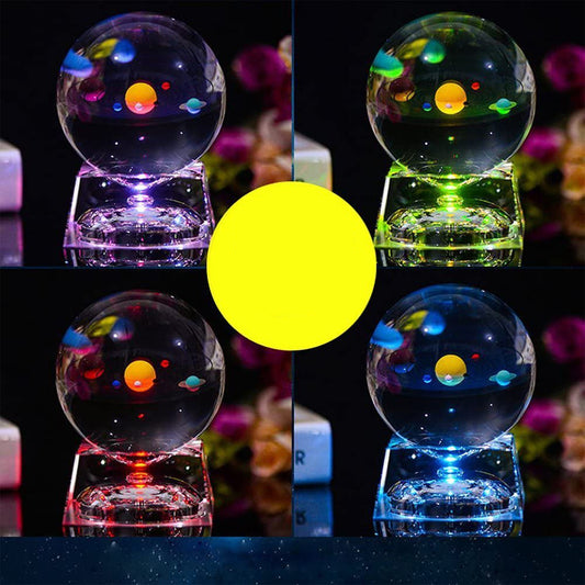 3D Crystal Ball Transparent Glowing Milky Way Ornament
