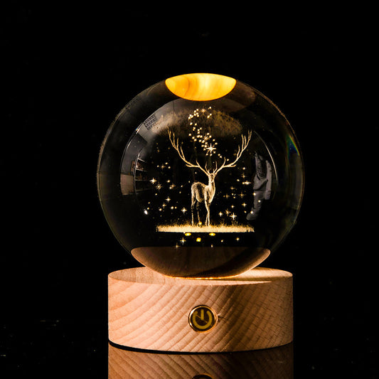 Galaxy Crystal Ball™ – 3D Laser-Carved LED Lamp (Color-Changing Decoration)