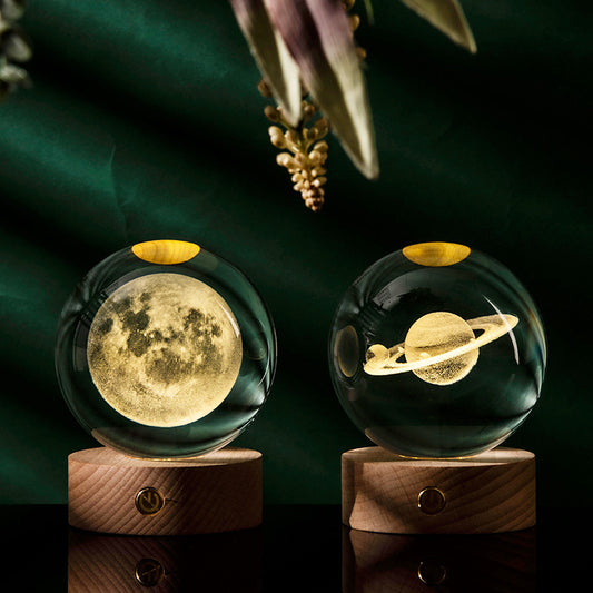 Galaxy Crystal Ball™ – 3D Laser-Carved LED Lamp (Color-Changing Decoration)