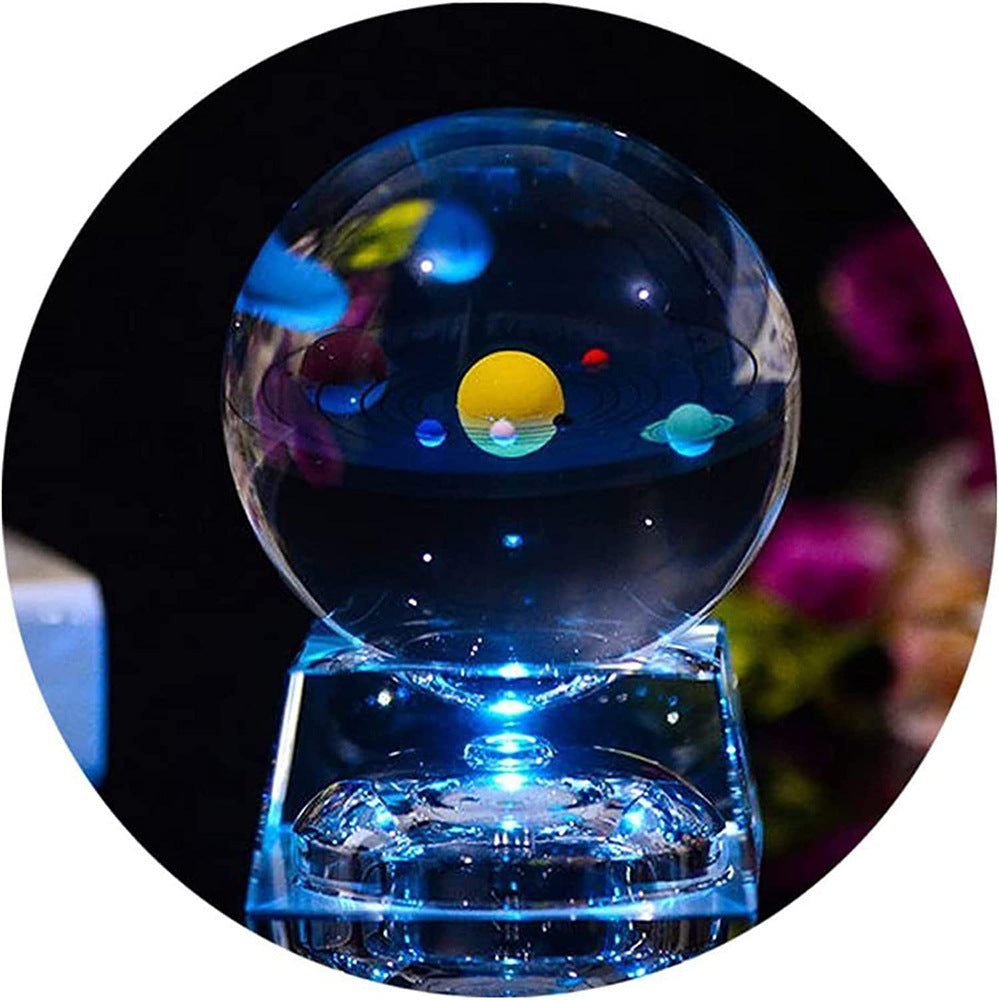 3D Crystal Ball Transparent Glowing Milky Way Ornament